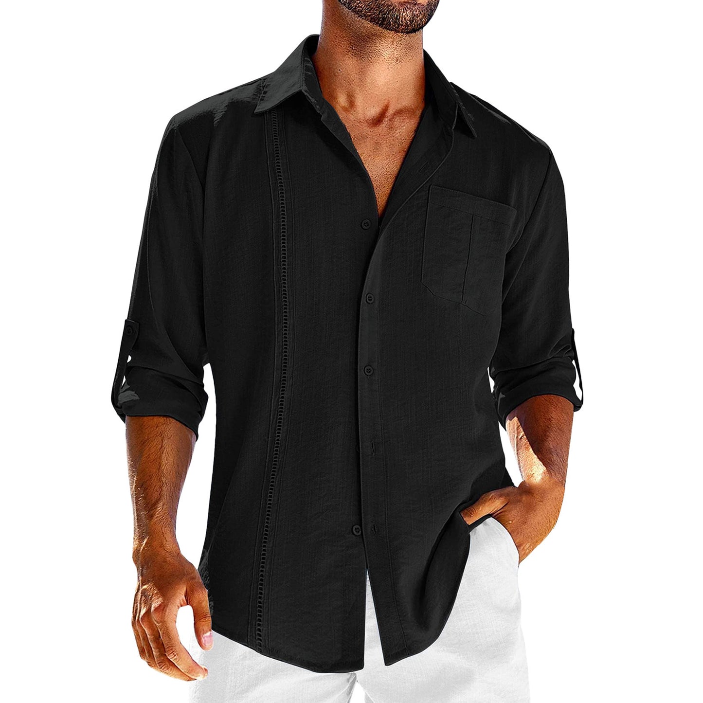 Monochrome Elite Button-Down Shirt
