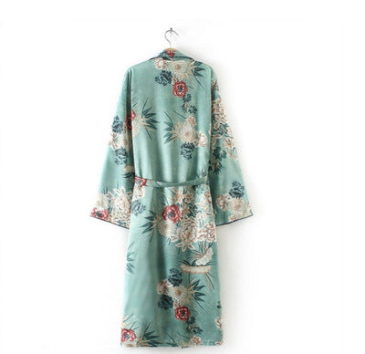 Timeless Elegance: Gown & Kimono Cardigan Set