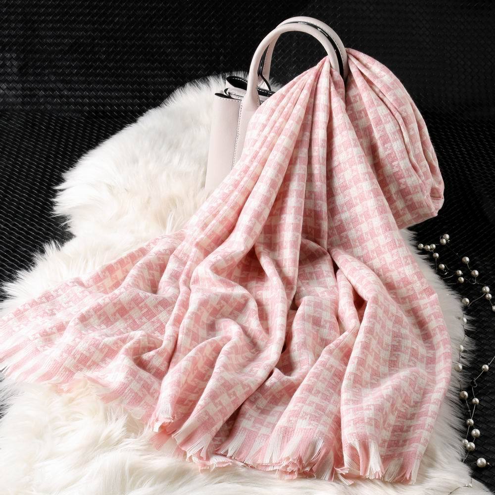 Autumn Winter New Women British Cashmere Checked Scarf Female 200x70 Double Side Warm Plaid Tassel Shawl Scarf
