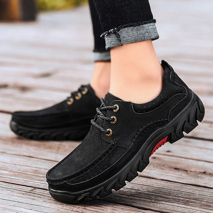 Men’s Premium Cowhide Casual Shoes – Outdoor Comfort Walkers