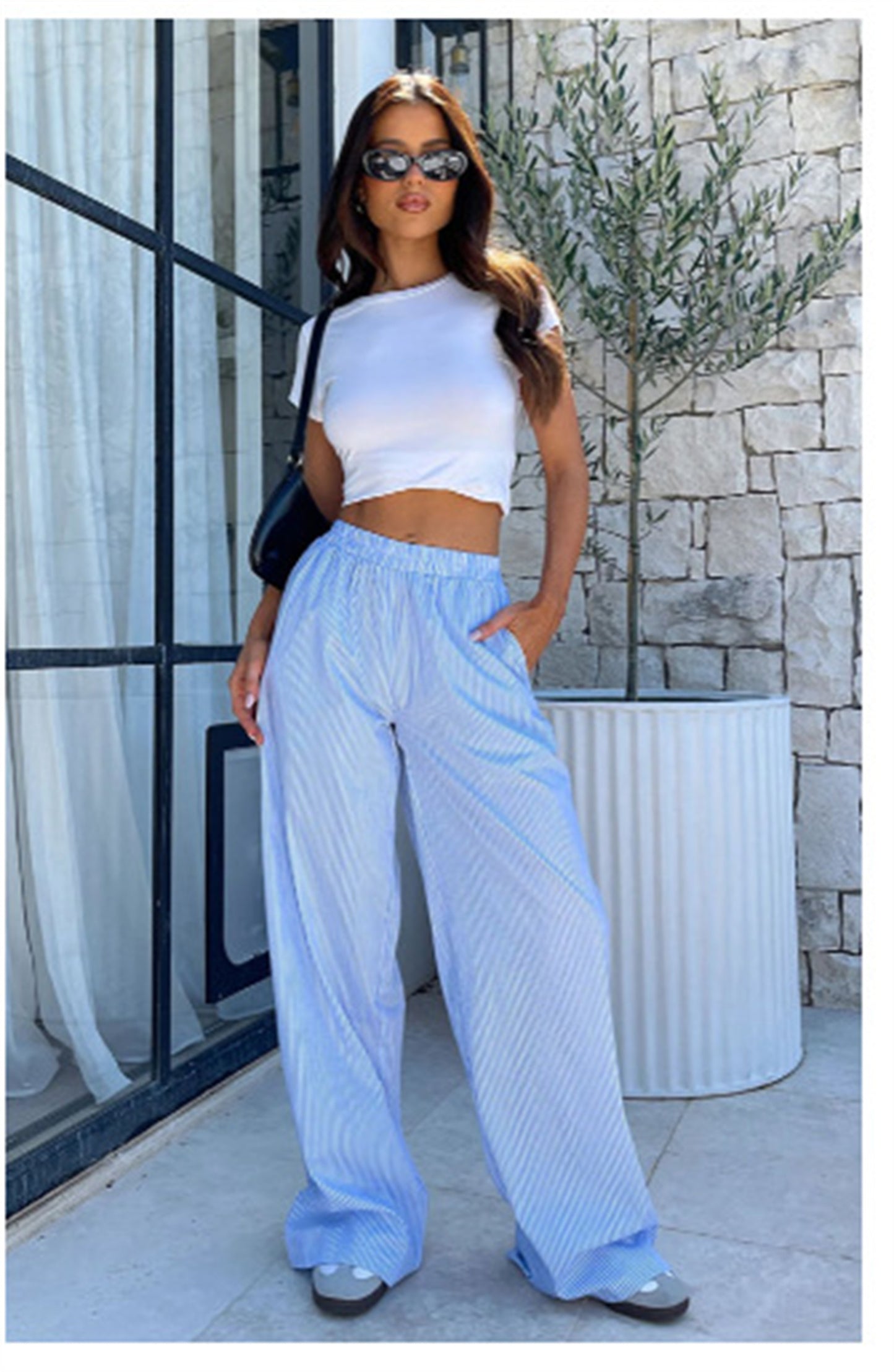 Relaxed High Waist Lounge Trousers