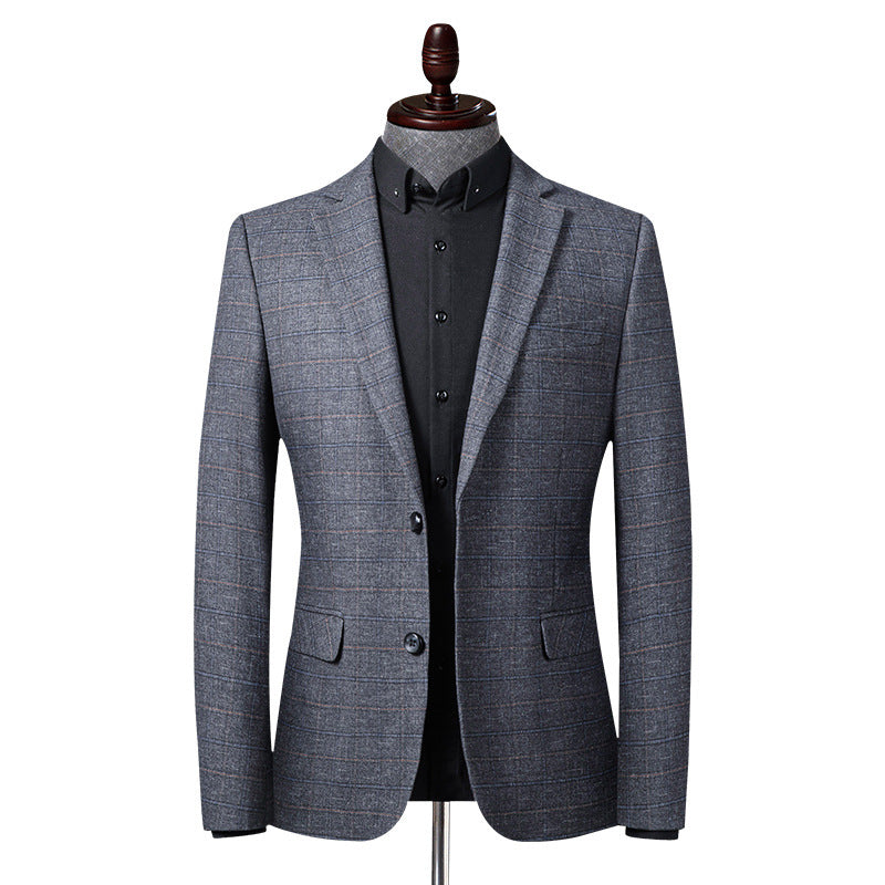 No-Iron Classic Plaid Blazer