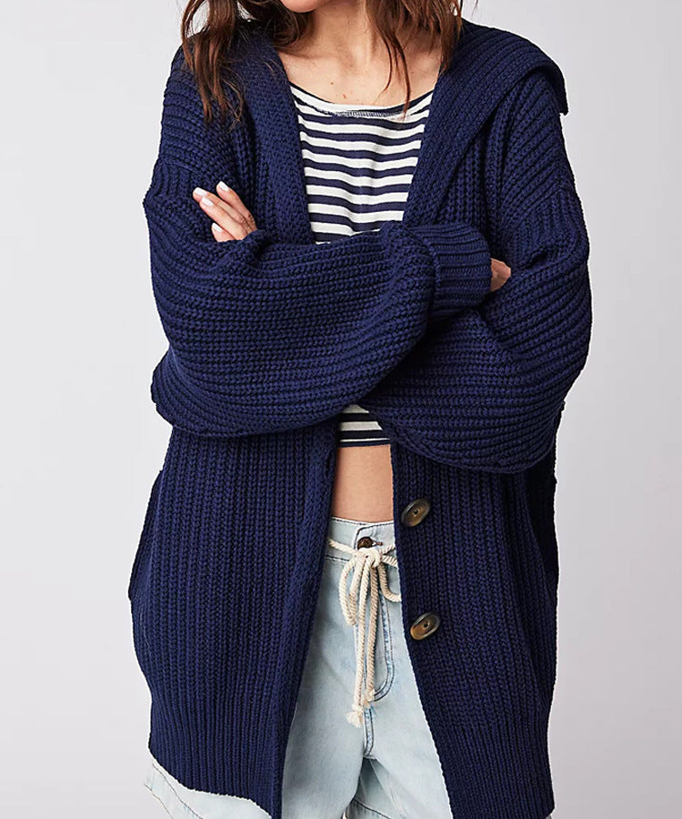 Luxe Lapel Pocket Cardigan Sweater