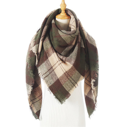 Autumn Plaid Cashmere Wrap
