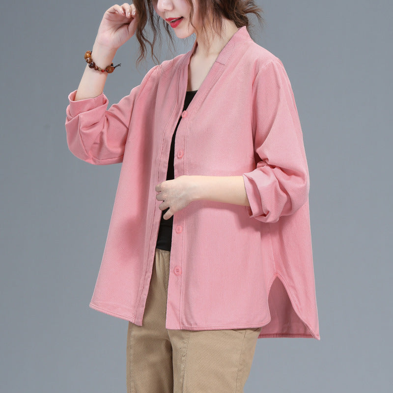 Cozy Chic Corduroy Shirt – Plus Size Comfort