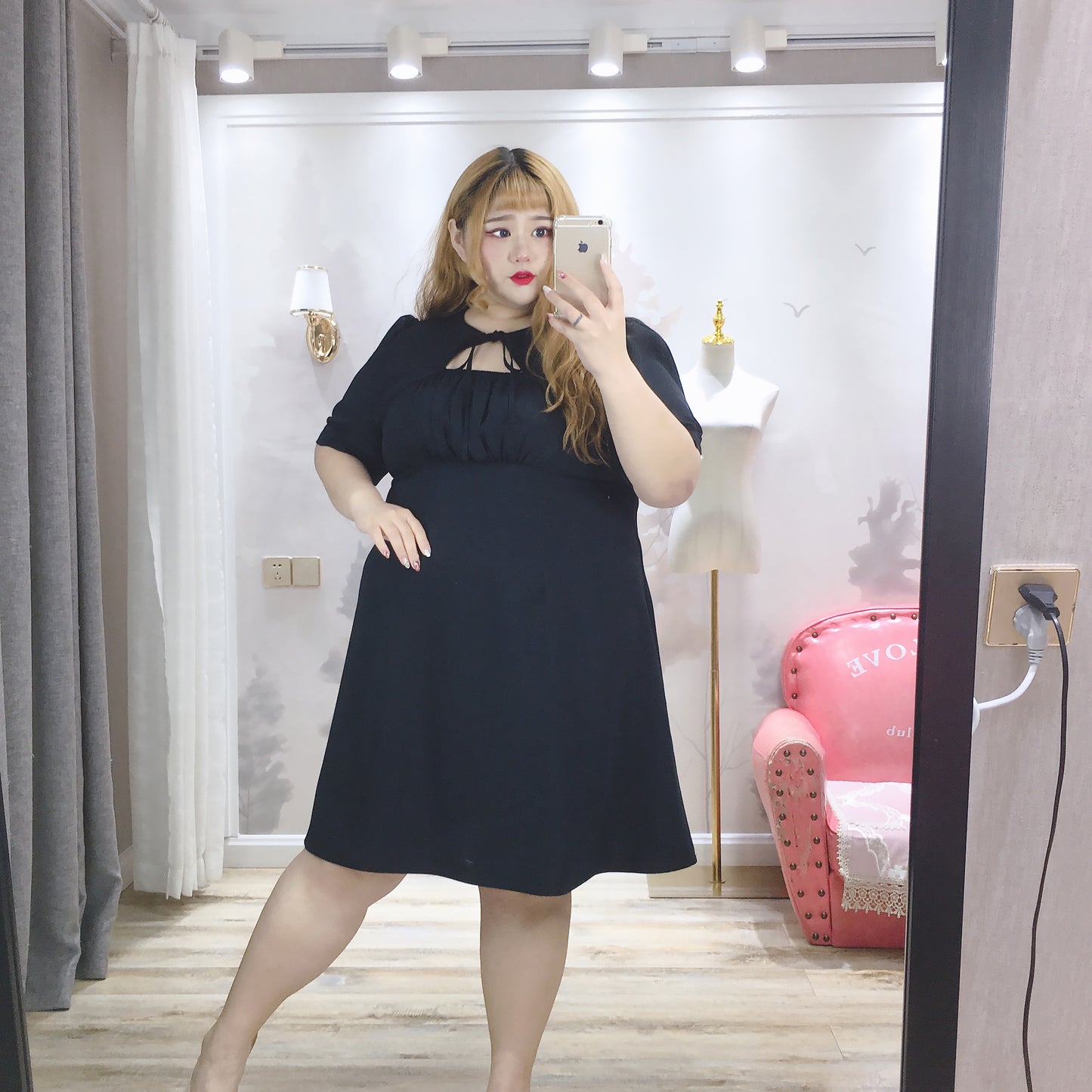 Lace Whisper Waist Dress
