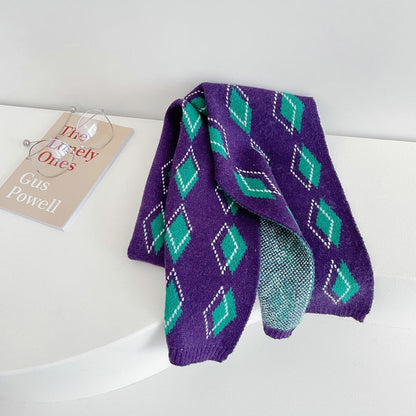 Urban Diamond Knitted Scarf