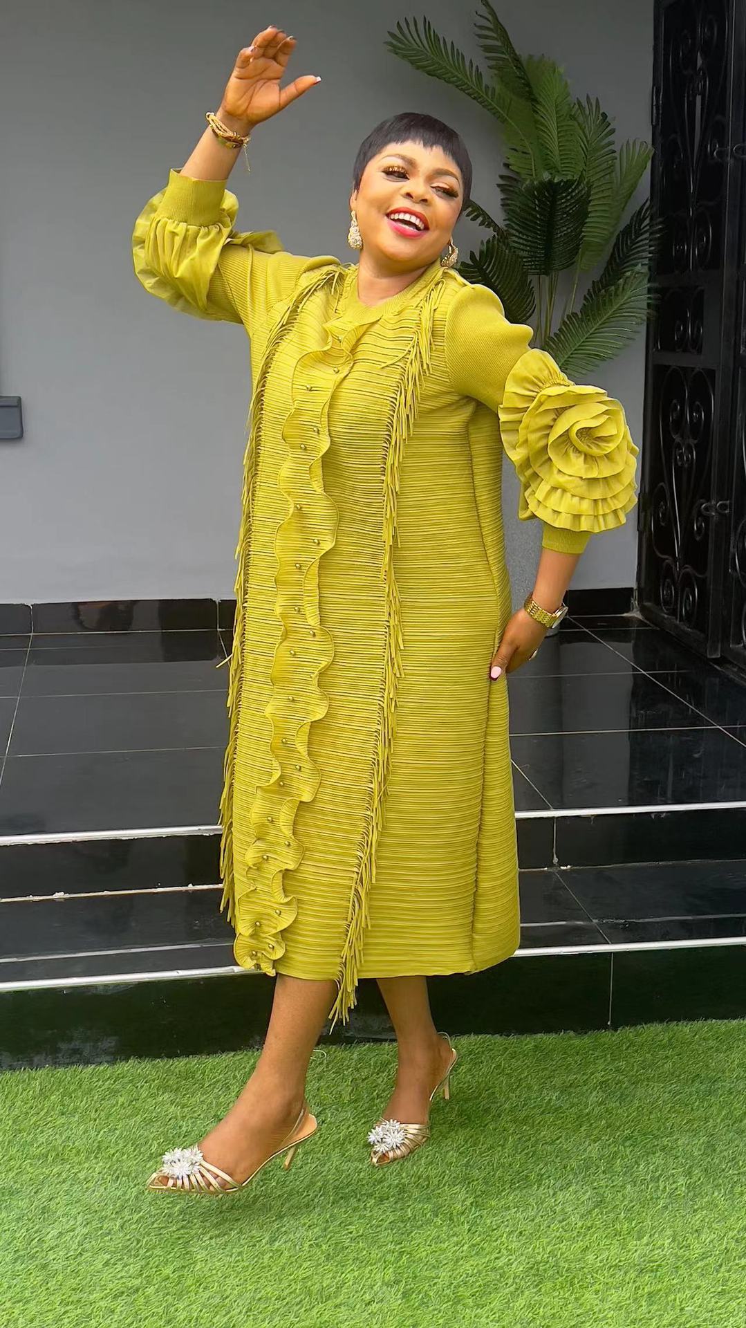 Tribal Bloom Curve Dress