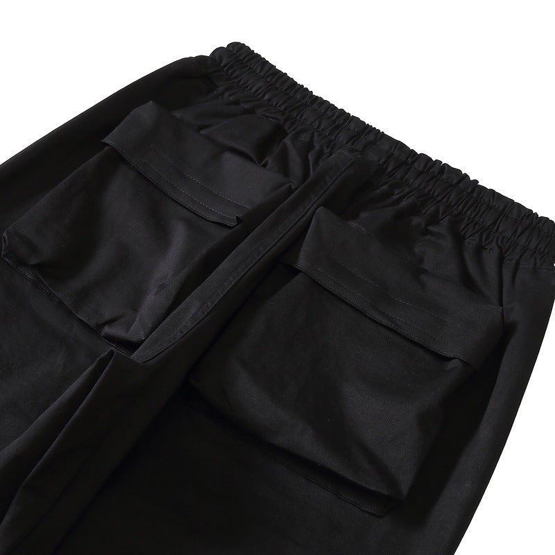 Men’s Drawstring Ankle Cargo Pants with Pockets