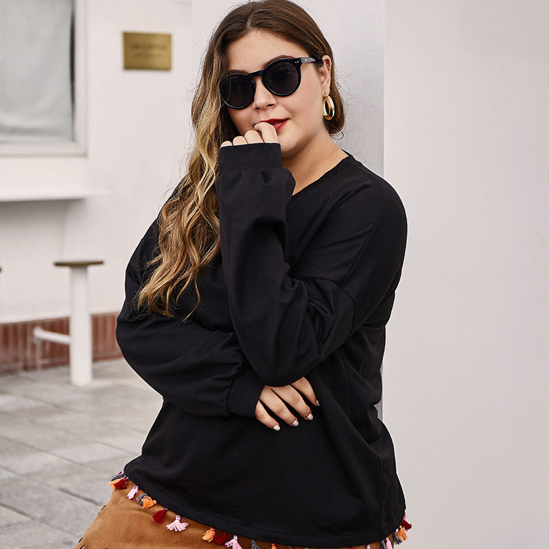 Casual Luxe Fringed Top – Effortless Plus Size Style