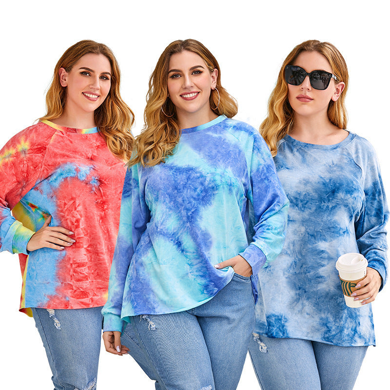 Dream Swirl Tie-Dye Pullover – Plus Size Edition