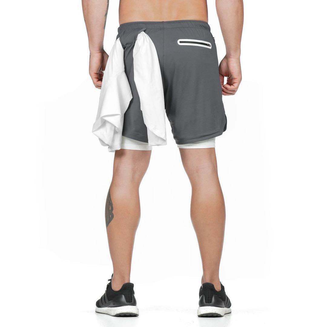 Hydro Run Double-Layer Jogger Shorts – Quick-Dry Activewear for Men