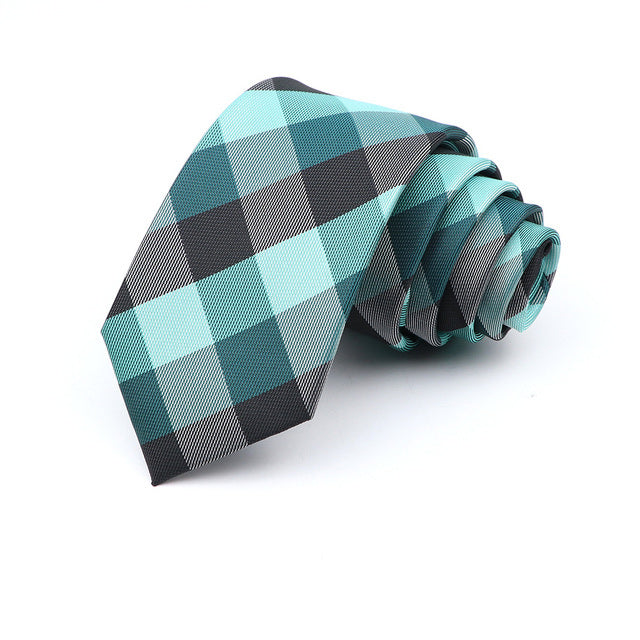 Modern Plaid Skinny Tie for Men