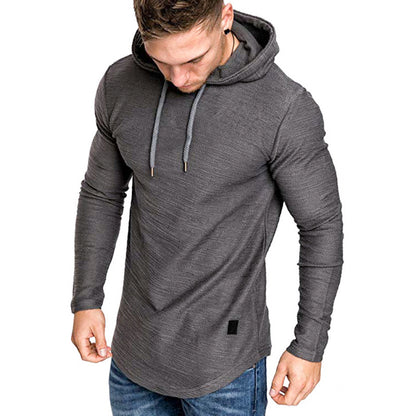 Men’s Athletic Hoodie T-Shirt – Slim Long Sleeve Workout Top