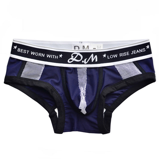 Low-Waist Polyester Mesh Men's Underwear