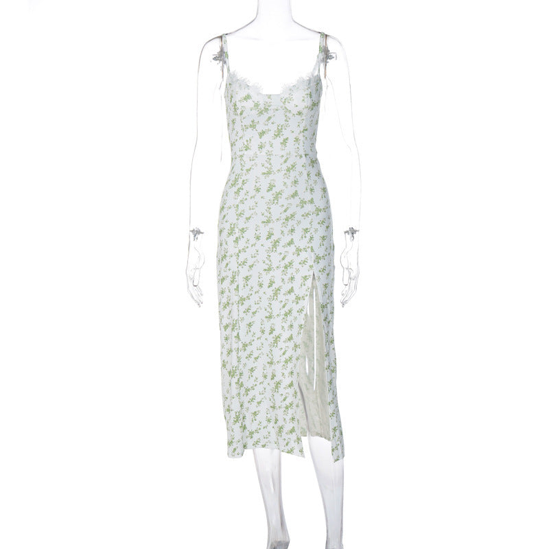Blooming Lace Floral Suspender Dress