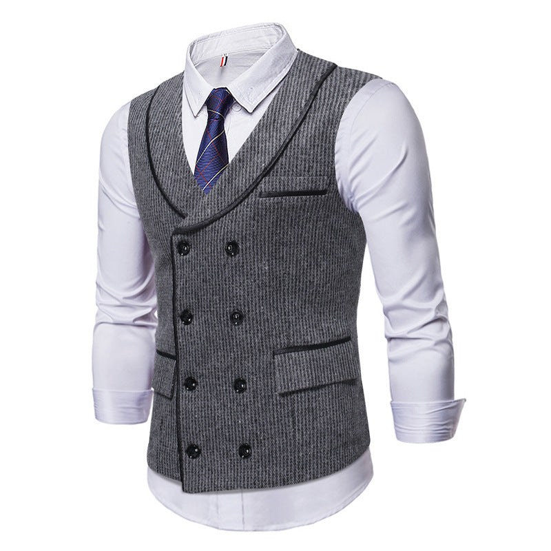 Classic Stripe Edge Relaxed Vest