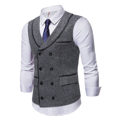 Classic Stripe Edge Relaxed Vest