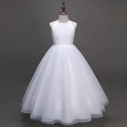 Snowflake Elegance: Fluffy White Dress