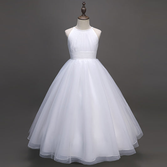 Snowflake Elegance: Fluffy White Dress