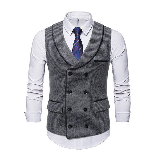 Classic Stripe Edge Relaxed Vest