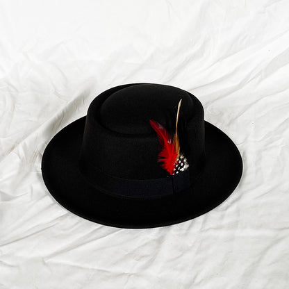 Classic White Feather Top Hat