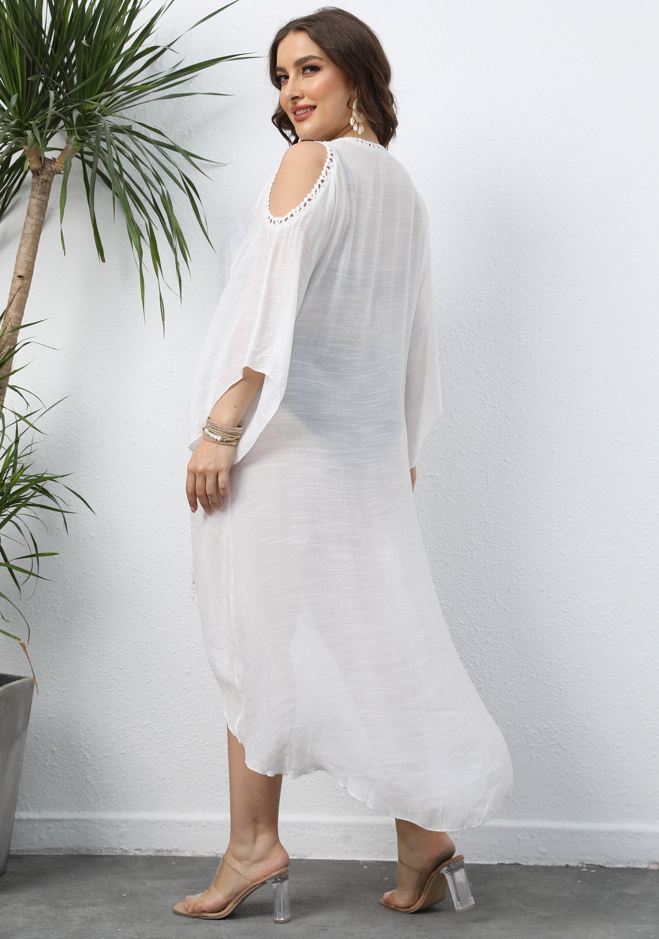 Boho Breeze Crochet Beach Cover-Up – Plus Size Edition