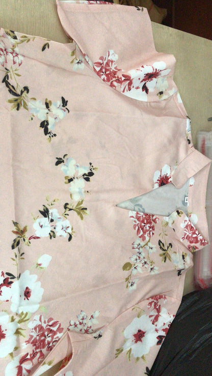 Vibrant Blooms Plus Size Shirt – Short Sleeve Style