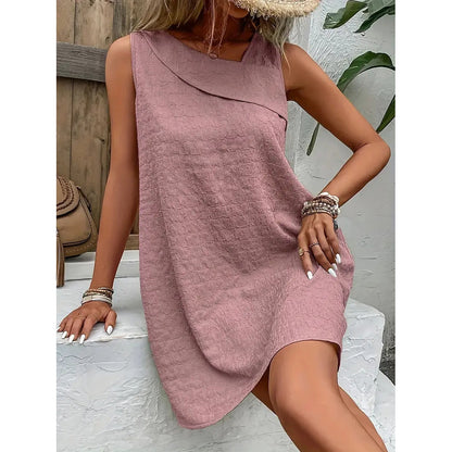 Elegant Asymmetry Sleeveless Dress