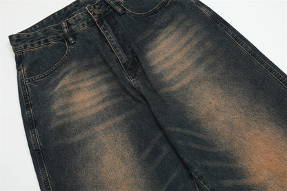 Men’s Vintage Washed Loose-Fit Dad Jeans