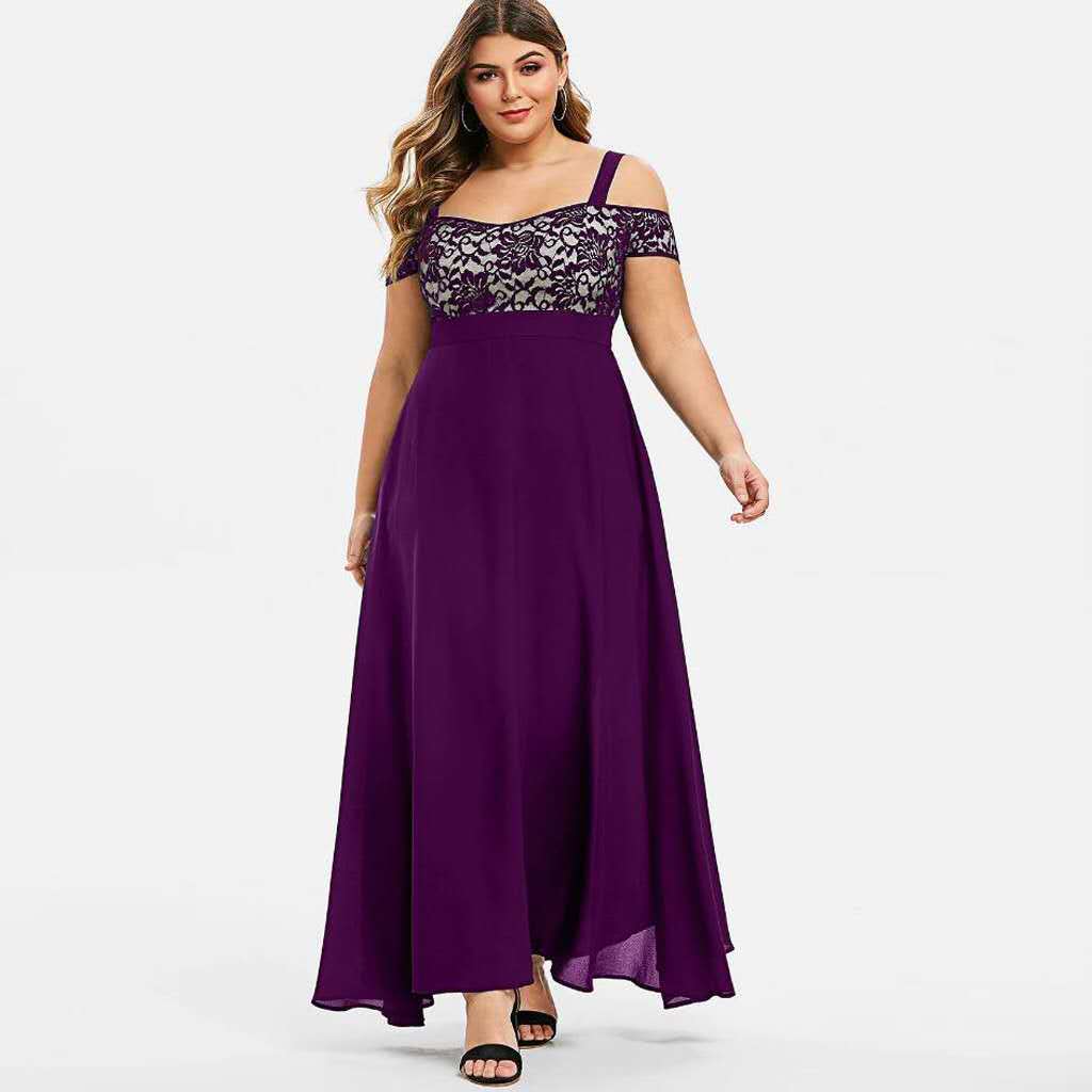 Lace Blossom Off-Shoulder Dress
