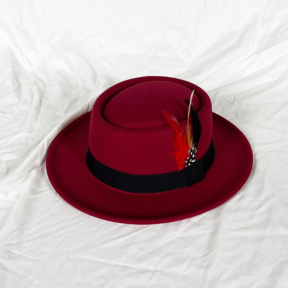 Classic White Feather Top Hat