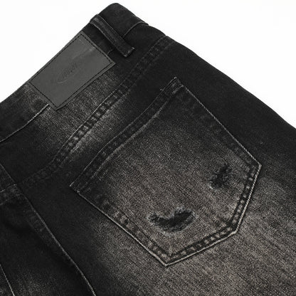 Men’s Washed White Bootcut Denim Jeans