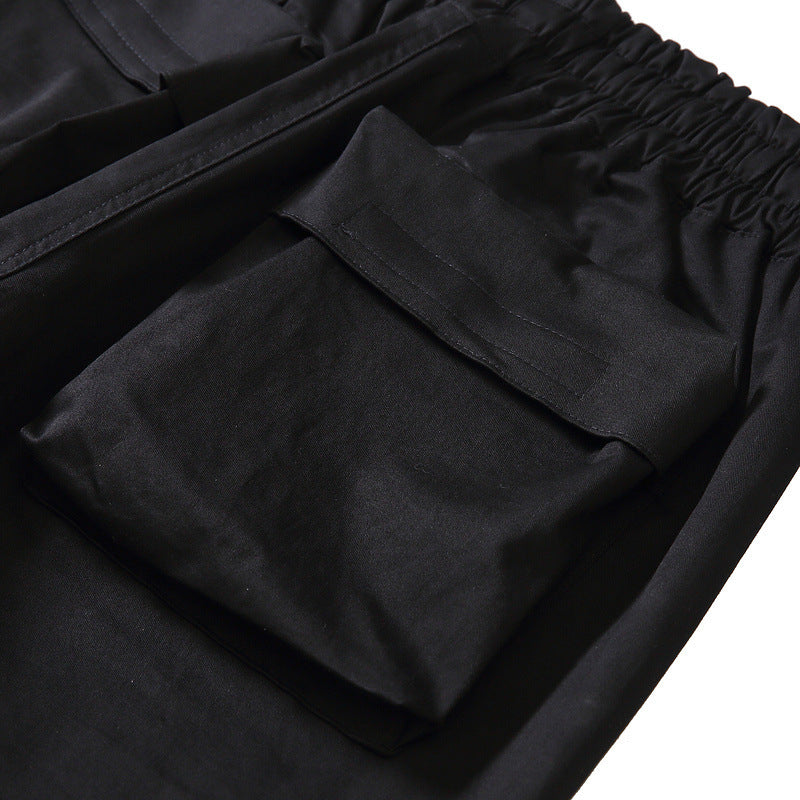 Men’s Drawstring Ankle Cargo Pants with Pockets