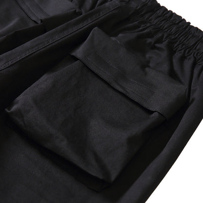 Men’s Drawstring Ankle Cargo Pants with Pockets