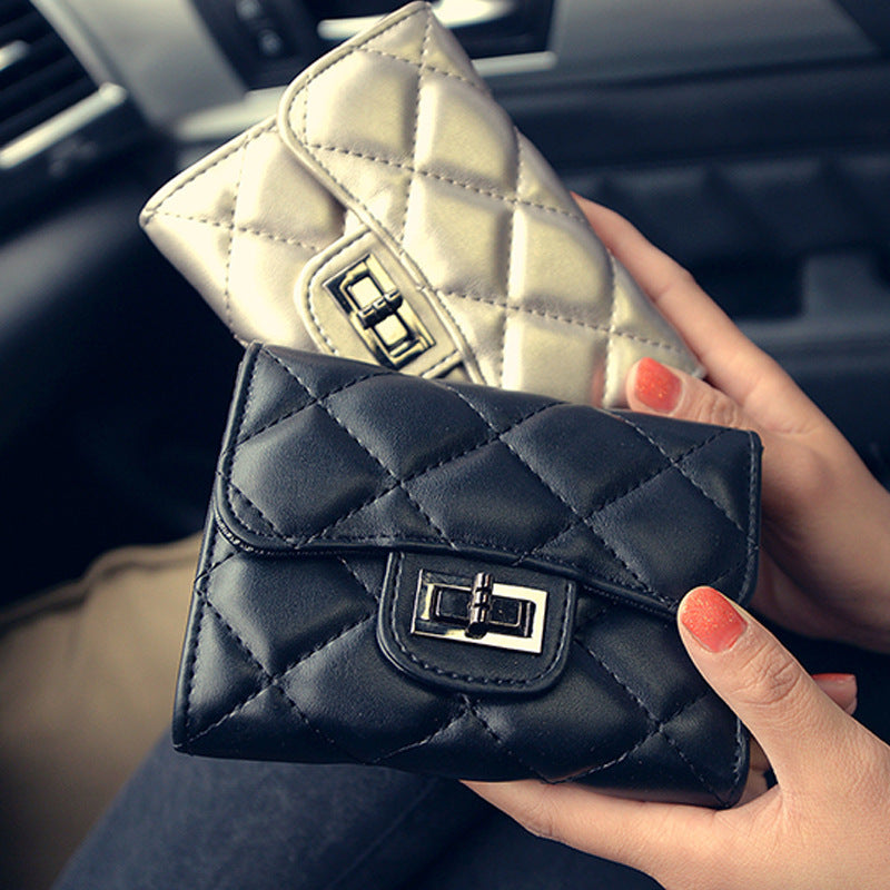 Ringer Ladies Short Holding Bag Three Fold Multi - Slot Wallet