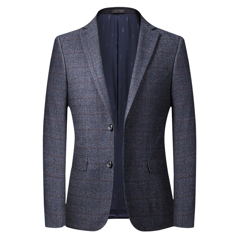 No-Iron Classic Plaid Blazer