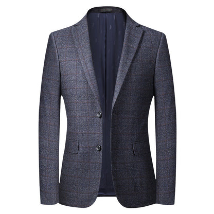 No-Iron Classic Plaid Blazer