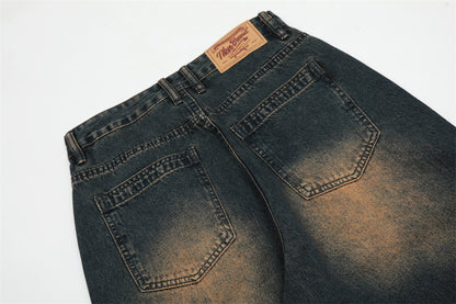 Men’s Vintage Washed Loose-Fit Dad Jeans