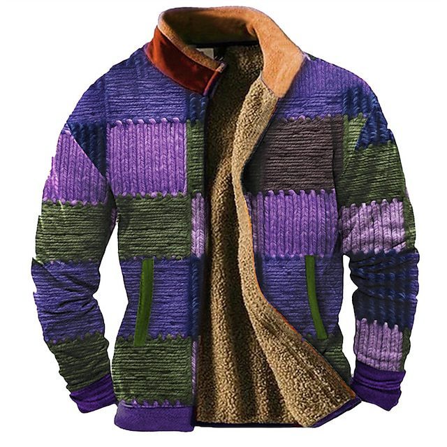 Urban Mosaic Casual Jacket