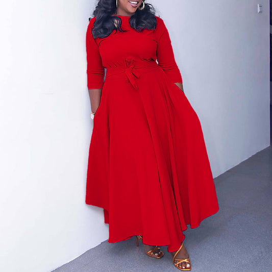 Sculpted Elegance Plus Dress