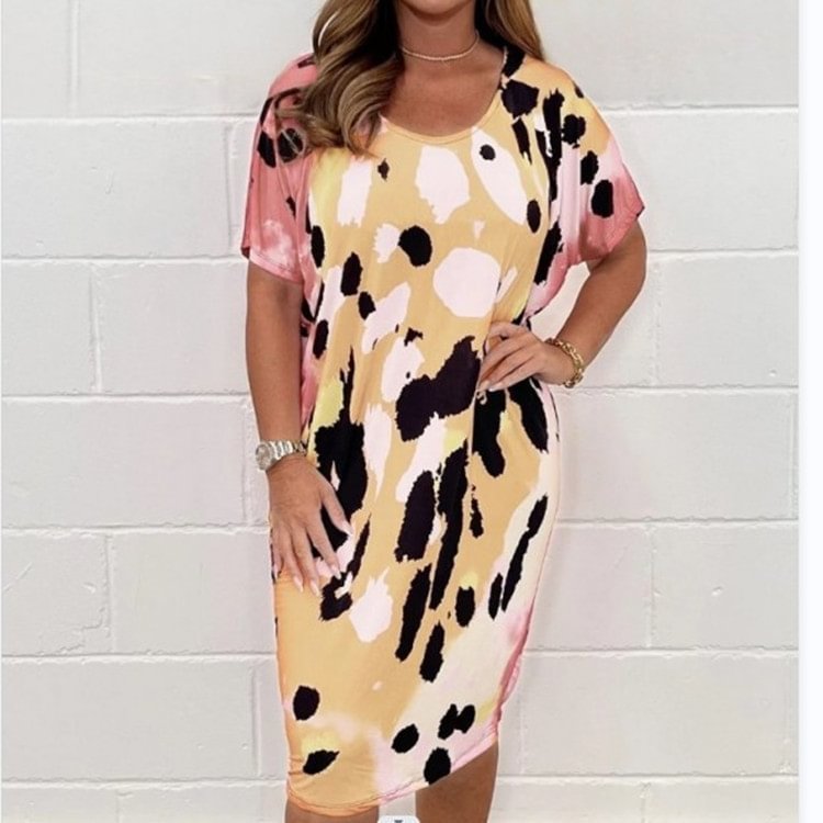 Print Bliss Plus Size Dress