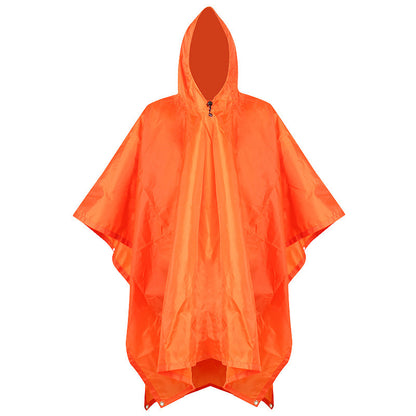 Camouflage Raincoat Three-in-one Mountaineering Multifunctional PU Waterproof Canopy And Floor Mat Raincoat