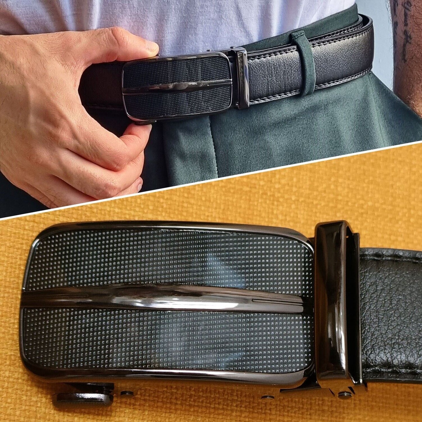 Classic Slide Buckle Ratchet Belt for Men