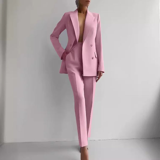 Sophisticated Workwear: Elegant Business Casual Suit Ensemble for Women