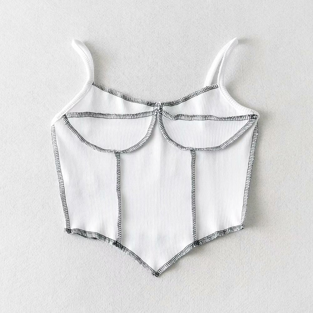 Modern Slim-Fit European Style Top with Open-Line Detail