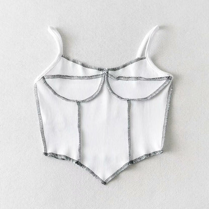 Modern Slim-Fit European Style Top with Open-Line Detail