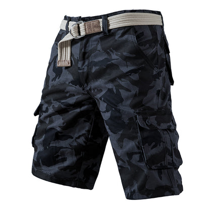 Pure Cotton Camo Washed Cargo Shorts