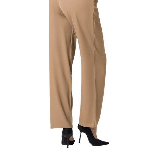 Elegant Buttoned High-Waist Silk Floss Trousers