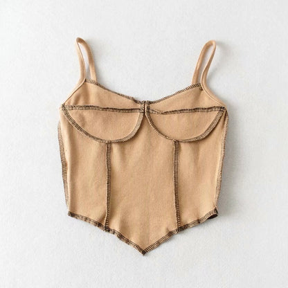 Modern Slim-Fit European Style Top with Open-Line Detail